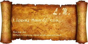 Lippay Maurícia névjegykártya